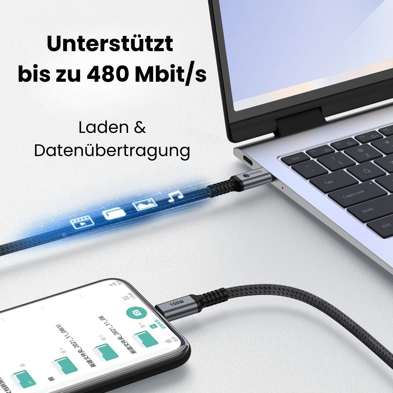 USB-Ladekabel-Set 4er-Pack – USB-C auf USB-C & USB-C auf Lightning