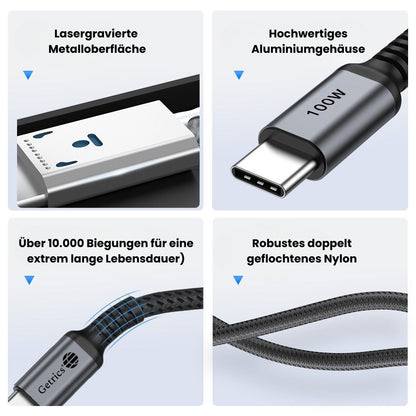 USB-Ladekabel-Set 4er-Pack – USB-C auf USB-C & USB-C auf Lightning