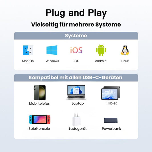 USB-Ladekabel-Set 4er-Pack – USB-C auf USB-C & USB-C auf Lightning
