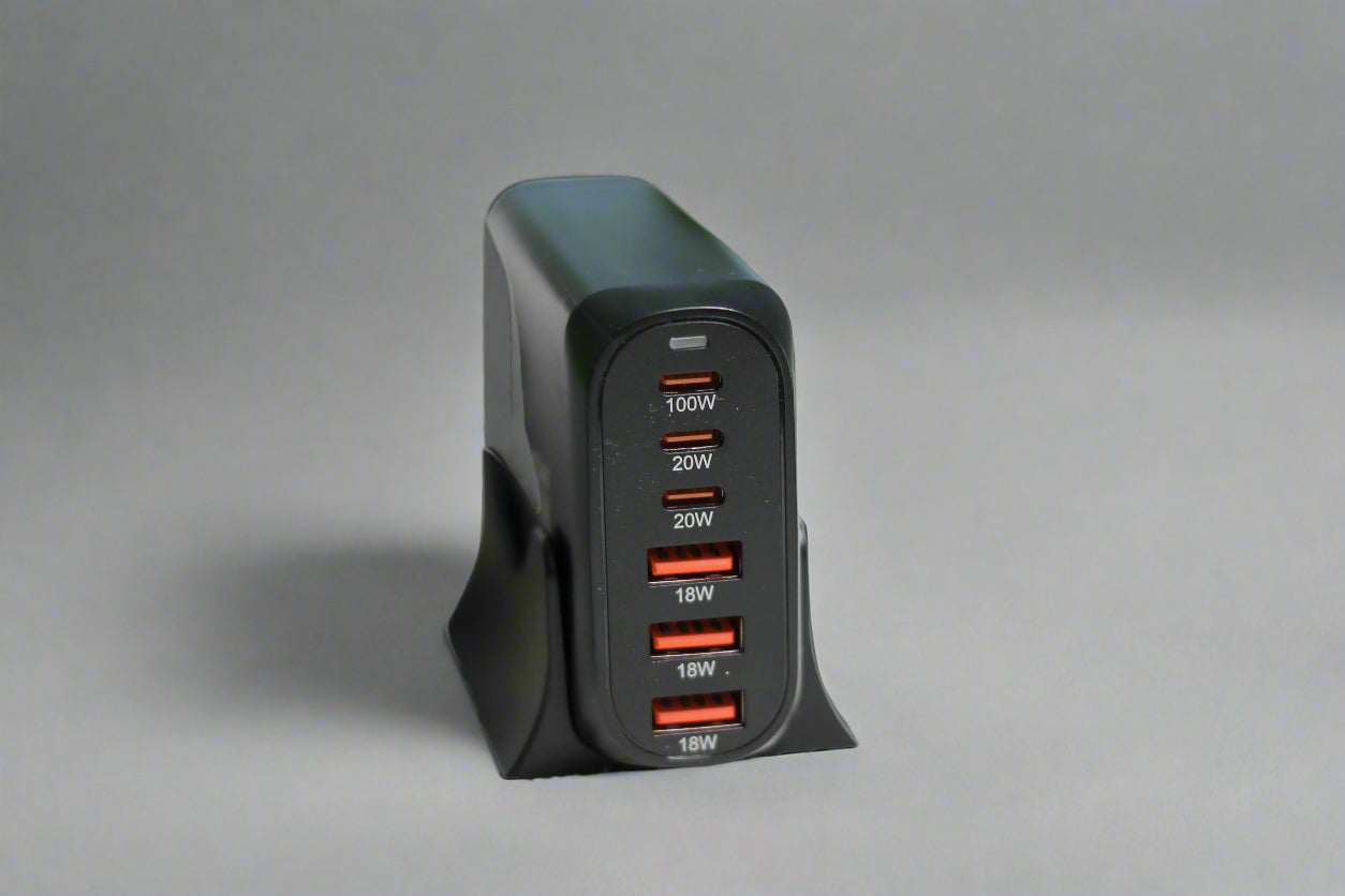 Getrics GaN³ Ladegerät 200W – USB-C & USB-A Schnellladegerät für Laptop & Smartphone