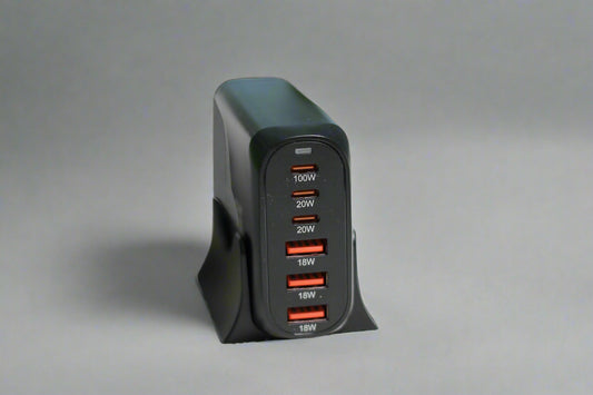 Getrics GaN³ Ladegerät 200W – USB-C & USB-A Schnellladegerät für Laptop & Smartphone